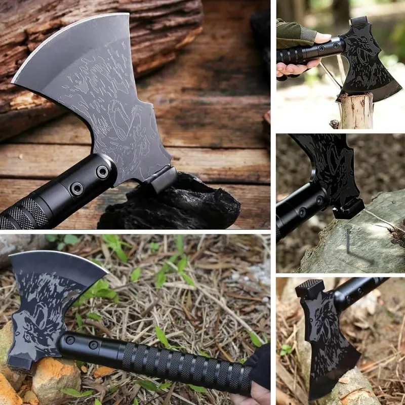 The Outdoor Vault Camping-Werkzeuge|Heimwerkzeuge-Faltbare Campingaxt – Multifunktionswerkzeug fürs Überleben