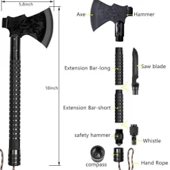The Outdoor Vault Camping-Werkzeuge|Heimwerkzeuge-Faltbare Campingaxt – Multifunktionswerkzeug fürs Überleben