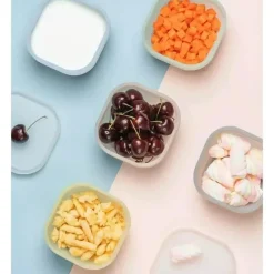 Tom Küche & Esszimmer-Faltbare Schüssel aus Silikon – Tragbare Bento-Box, Lebensmittelbehälter