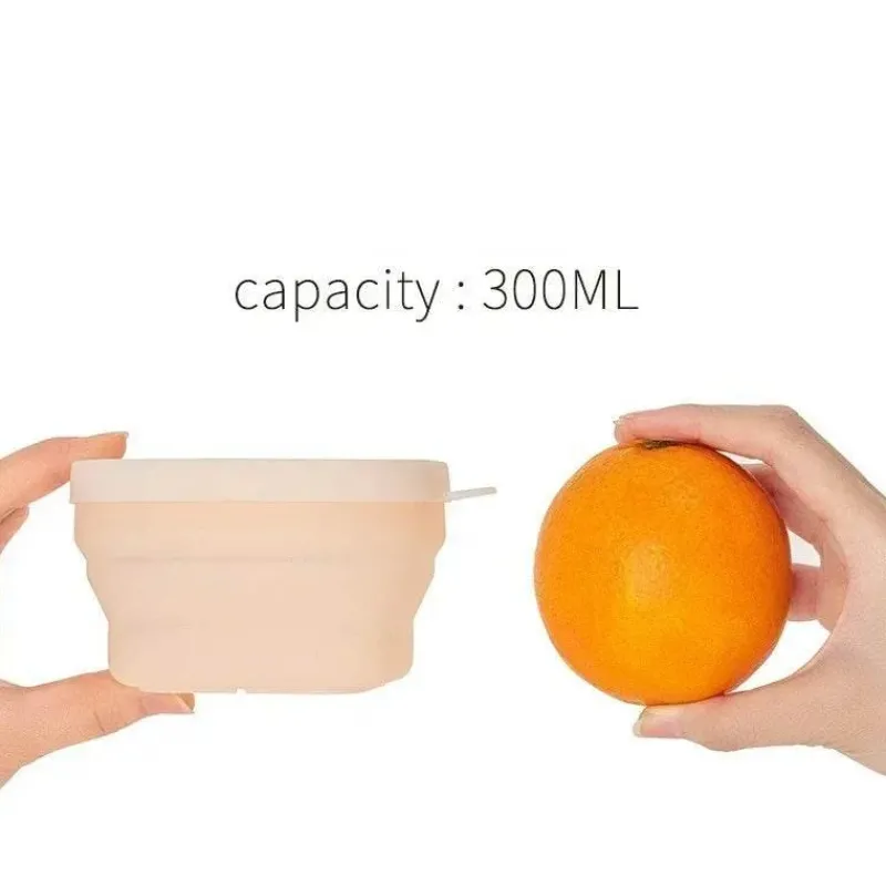 Tom Küche & Esszimmer-Faltbare Schüssel aus Silikon – Tragbare Bento-Box, Lebensmittelbehälter