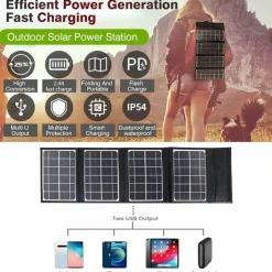 Gear Up u0026 Go Outdoor-Artikel|Outdoor-Gadgets-Faltbare Solar-Powerbank – Tragbares Reiseladegerät