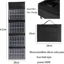 Gear Up u0026 Go Outdoor-Artikel|Outdoor-Gadgets-Faltbare Solar-Powerbank – Tragbares Reiseladegerät