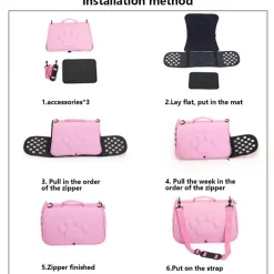 Furendo Haustierzubehör|Reinigungswerkzeuge Für Haustiere-Faltbare Tragetasche für Haustiere – Atmungsaktive Reisetasche für Katzen und Hunde