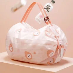 Gear Up u0026 Go Outdoor-Gadgets|Outdoor-Artikel-Faltbare, wiederverwendbare Einkaufstasche mit Blumenmuster – farbenfrohe, umweltfreundliche Tragetasche