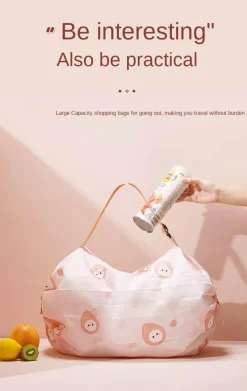 Gear Up u0026 Go Outdoor-Gadgets|Outdoor-Artikel-Faltbare, wiederverwendbare Einkaufstasche mit Blumenmuster – farbenfrohe, umweltfreundliche Tragetasche