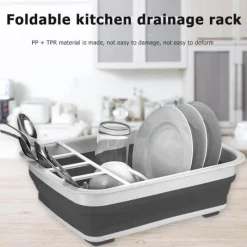 Deco Küche & Esszimmer-Faltbarer Abtropfständer – Platzsparender Küchen-Organizer