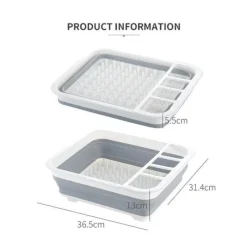 Deco Küche & Esszimmer-Faltbarer Abtropfständer – Platzsparender Küchen-Organizer