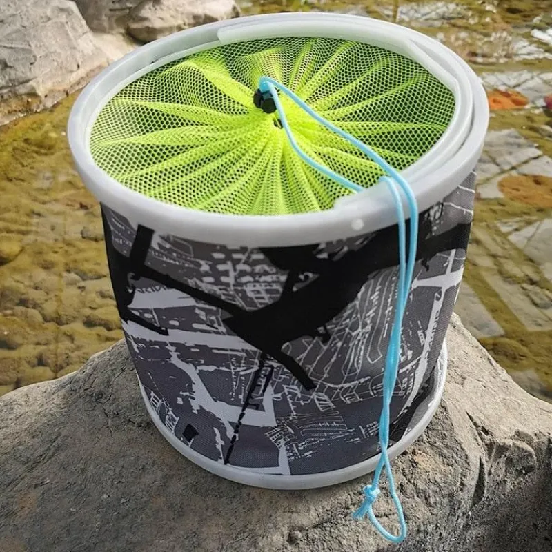 Roam Ready Outdoor-Artikel|Heimwerkzeuge-Faltbarer Angeleimer aus Segeltuch – Tragbares Campingzubehör