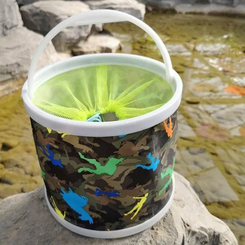 Roam Ready Outdoor-Artikel|Heimwerkzeuge-Faltbarer Angeleimer aus Segeltuch – Tragbares Campingzubehör