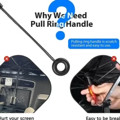 Wild u0026 Free Gear Autozubehör|Automobilindustrie-Faltbarer Auto-Windschutzscheiben-Regenschirm – Sonnenschutz zum Schutz des Fahrzeugs