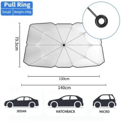Wild u0026 Free Gear Autozubehör|Automobilindustrie-Faltbarer Auto-Windschutzscheiben-Regenschirm – Sonnenschutz zum Schutz des Fahrzeugs