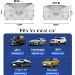 Wild u0026 Free Gear Autozubehör|Automobilindustrie-Faltbarer Auto-Windschutzscheiben-Regenschirm – Sonnenschutz zum Schutz des Fahrzeugs