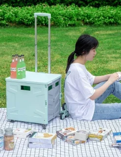 Gear Up u0026 Go Taschen & Geldbörsen|Outdoor-Gadgets-Faltbarer Einkaufswagen – Tragbarer Picknickwagen-Organizer