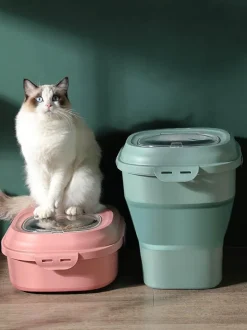 Space Savvy Küche & Esszimmer-Faltbarer, feuchtigkeitsbeständiger Vorratsbehälter für Lebensmittel – platzsparender Küchen-Organizer