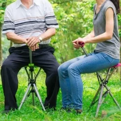 The Relaxation Nook Mobilitäts- Und Support-Tools|Gesundheits-Gadgets-Faltbarer Gehstuhl – Tragbare Mobilitätshilfe für Senioren