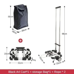 Roam Ready Outdoor-Artikel|Outdoor-Gadgets-Faltbarer Handwagen - Tragbarer Mehrzweckwagen