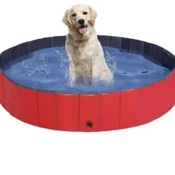 Decor Haustierzubehör-Faltbarer Haustier-Badepool - Tragbarer Hunde- und Katzenpool