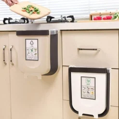 Cozy Living Küche & Esszimmer|Möbel-Faltbarer Küchenmülleimer – Platzsparender Schrankabfalleimer
