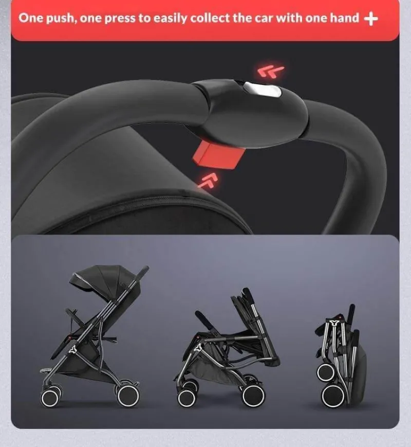 Kinder The Decor Haven Kinderwagen & Zubehör-Faltbarer Kinderwagen – Kompaktes, modernes Reisedesign