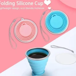 The Decor Haven Camping-Werkzeuge|Camping Im Freien-Faltbarer Reisebecher aus Silikon – Faltbarer, umweltfreundlicher Becher