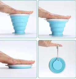 The Decor Haven Camping-Werkzeuge|Camping Im Freien-Faltbarer Reisebecher aus Silikon – Faltbarer, umweltfreundlicher Becher