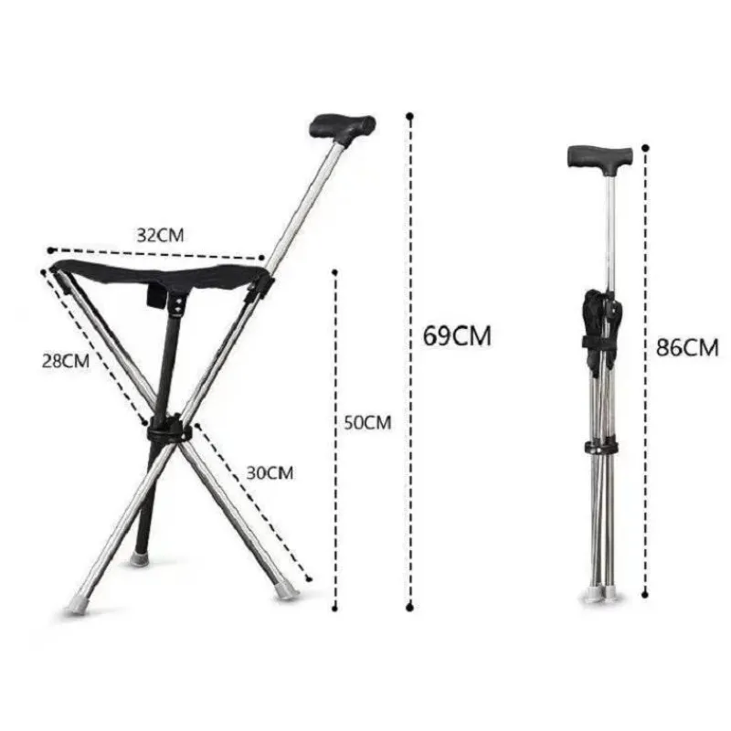 Tranquil Touch Mobilitäts- Und Support-Tools|Gesundheits-Gadgets-Faltbarer Reise-Gehstock – Ultraleichte Gehstockstütze