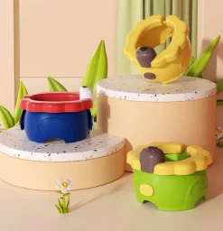 Kinder Wilderness Haven Kinderwagen & Zubehör|Outdoor-Artikel-Faltbarer Töpfchentrainer – Tragbare Toilettenlösung für Kinder