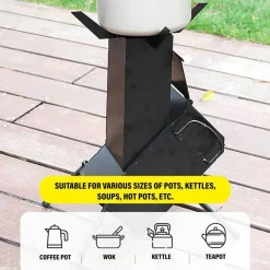 Trail u0026 Beyond Camping-Werkzeuge|Camping Im Freien-Faltbarer tragbarer Titan-BBQ-Grill – Outdoor-Kocher aus Edelstahl