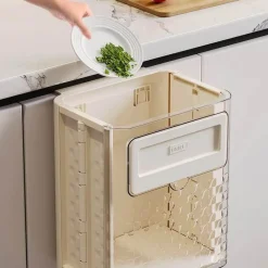 Signature Spaces Küche & Esszimmer-Faltbarer Türmülleimer - Kompakter hängender Abfalleimer