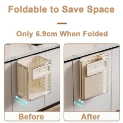 Signature Spaces Küche & Esszimmer-Faltbarer Türmülleimer - Kompakter hängender Abfalleimer