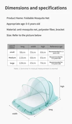 Kinder The Decor Haven Kinderwagen & Zubehör-Faltbares Baby-Moskitonetz – Tragbarer Insektenschutz