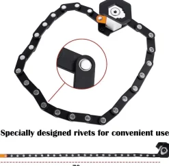 Decor Fahrräder & Verkehr-Faltbares Fahrradkettenschloss mit Diebstahlschutz – Sicheres Fahrradzubehör