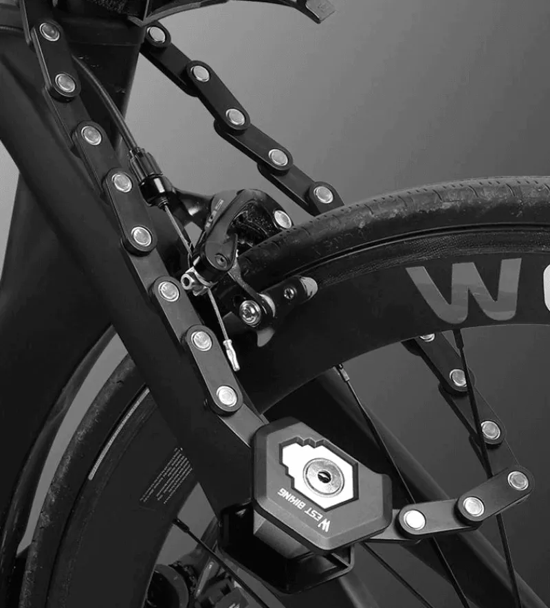 Decor Fahrräder & Verkehr-Faltbares Fahrradkettenschloss mit Diebstahlschutz – Sicheres Fahrradzubehör