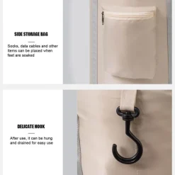 Tranquil Waters Gadgets Für Zuhause|Badezimmer-Faltbares Fußbad – Tragbares Spa-Fußbad-Spa-Zubehör