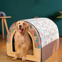 Decor Haustierzubehör|Haustierbetten-Faltbares großes Haustierhaus – gemütlicher Unterschlupf für Katzen und Hunde