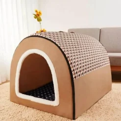 Decor Haustierzubehör|Haustierbetten-Faltbares großes Haustierhaus – gemütlicher Unterschlupf für Katzen und Hunde