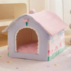 Decor Haustierzubehör|Haustierbetten-Faltbares Haustierhaus – Tragbarer Unterschlupf für Katzen und Hunde