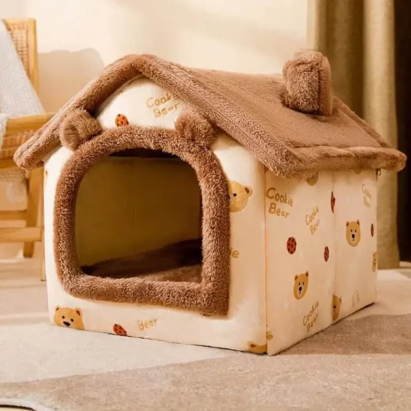 Decor Haustierzubehör|Haustierbetten-Faltbares Haustierhaus – Tragbarer Unterschlupf für Katzen und Hunde