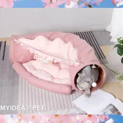 Decor Haustierzubehör|Haustierbetten-Faltbares Haustier-Tunnelbett - Katzen-Hunde-Spielhaus