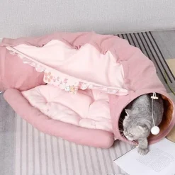 Decor Haustierzubehör|Haustierbetten-Faltbares Haustier-Tunnelbett - Katzen-Hunde-Spielhaus