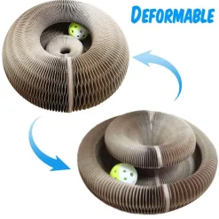 TailTrend Haustierzubehör|Haustierspielzeug-Faltbares Katzenkratzbrett – Magisches Haustier-Spielzubehör