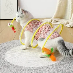 TailTrend Haustierspielzeug-Faltbares Katzentunnelspielzeug – Interaktiver Spielkanal für spannenden Katzenspaß