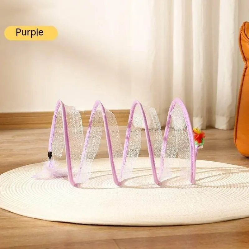 TailTrend Haustierspielzeug-Faltbares Katzentunnelspielzeug – Interaktiver Spielkanal für spannenden Katzenspaß