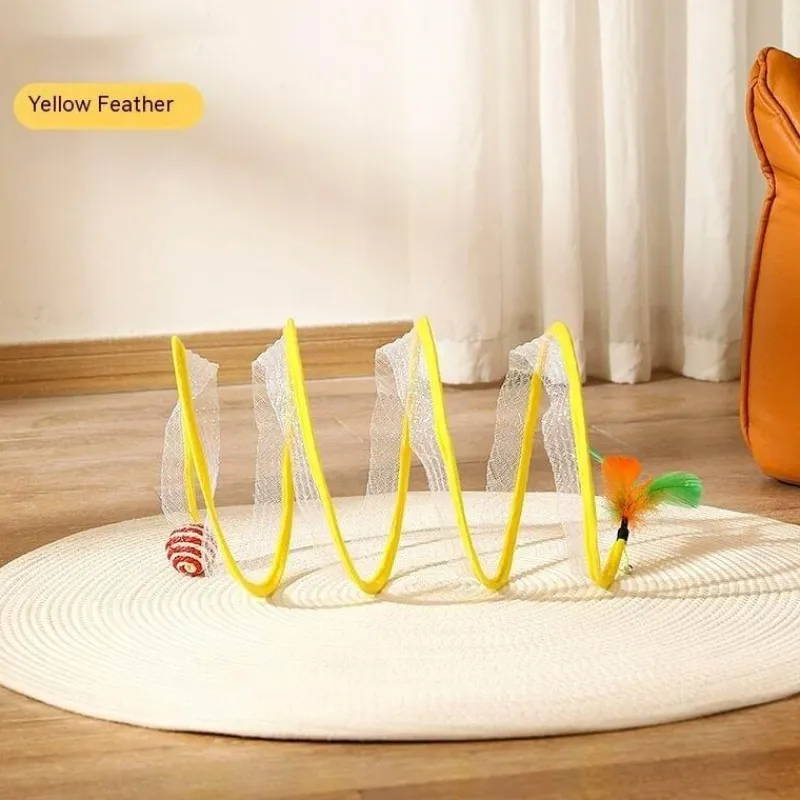 TailTrend Haustierspielzeug-Faltbares Katzentunnelspielzeug – Interaktiver Spielkanal für spannenden Katzenspaß