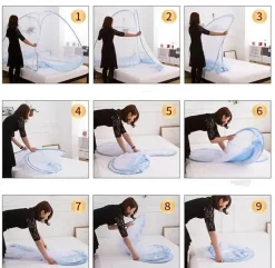 The Decor Haven Gadgets Für Zuhause-Faltbares Moskitonetz – atmungsaktives Einzeltür-Design