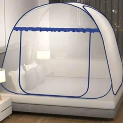 The Decor Haven Gadgets Für Zuhause-Faltbares Moskitonetz – atmungsaktives Einzeltür-Design