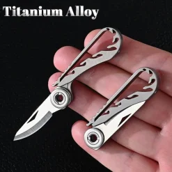 Roam Ready Heimwerkzeuge|Outdoor & Garten-Faltbares Schlüsselanhänger-Werkzeug aus Titan – Tragbares Taschen-Multitool