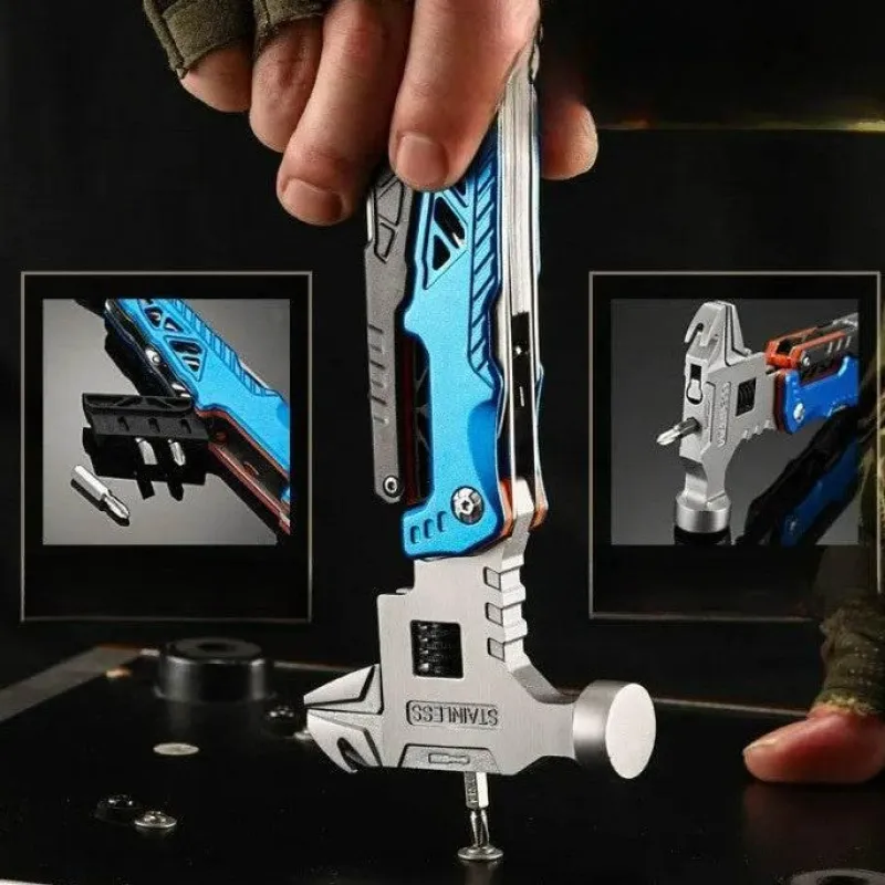 The Decor Haven Camping Im Freien|Outdoor & Garten-Faltbares Schraubendreher-Set – Kompaktes Survival-Werkzeugset