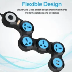 Nomad Gear Camping Im Freien|Heimwerkzeuge-Faltbares Verlängerungskabel – Ladelösung mit mehreren Steckdosen