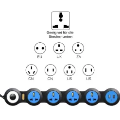 Nomad Gear Camping Im Freien|Heimwerkzeuge-Faltbares Verlängerungskabel – Ladelösung mit mehreren Steckdosen